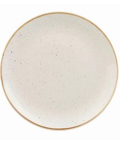 Churchill Stonecast Round Coupe Plate Barley White 260mm (Pack of 12) (DK518)