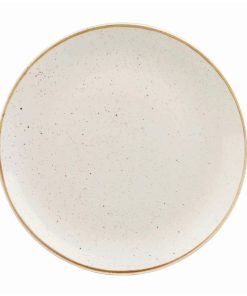 Churchill Stonecast Round Coupe Plate Barley White 200mm (Pack of 12) (DK519)