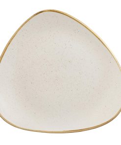 Churchill Stonecast Triangle Plate Barley White 305mm (Pack of 6) (DK524)