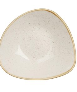 Churchill Stonecast Triangle Bowl Barley White 228mm (Pack of 12) (DK525)