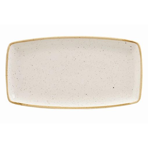 Churchill Stonecast Rectangular Plate Barley White 350 x 185mm (DK527)