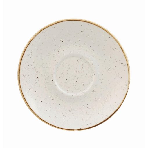 Churchill Stonecast Round Cappuccino Saucers Barley White 156mm (Pack of 12) (DK533)