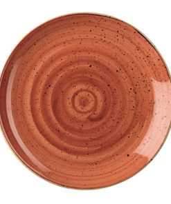 Churchill Stonecast Round Coupe Plate Spiced Orange 200mm (Pack of 12) (DK537)