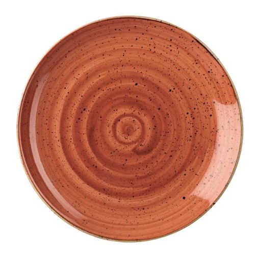 Churchill Stonecast Round Coupe Plate Spiced Orange 200mm (Pack of 12) (DK537)