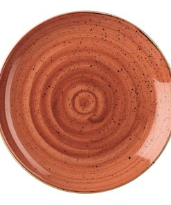 Churchill Stonecast Round Coupe Plate Spiced Orange 165mm (Pack of 12) (DK538)