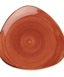 Churchill Stonecast Triangle Plate Spiced Orange 315mm (Pack of 6) (DK541)