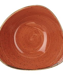 Churchill Stonecast Triangle Bowl Spiced Orange 265mm (Pack of 12) (DK542)