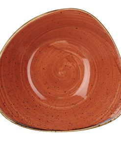 Churchill Stonecast Triangle Bowl Spiced Orange 200mm (Pack of 12) (DK543)