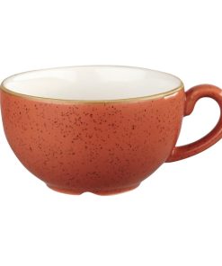 Churchill Stonecast Cappuccino Cup Spiced Orange 12oz (Pack of 12) (DK548)
