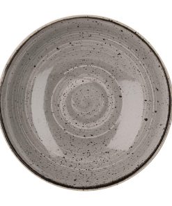 Churchill Stonecast Round Coupe Bowl Peppercorn Grey 184mm (Pack of 12) (DK557)