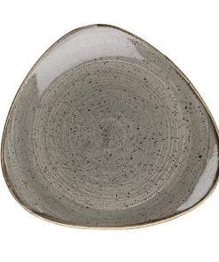 Churchill Stonecast Triangle Plate Peppercorn Grey 315mm (Pack of 6) (DK558)