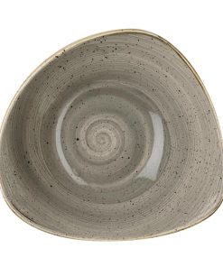 Churchill Stonecast Triangle Bowl Peppercorn Grey 265mm (Pack of 12) (DK559)