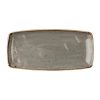 Churchill Stonecast Rectangular Plate Peppercorn Grey 295 x 150mm (DK562)