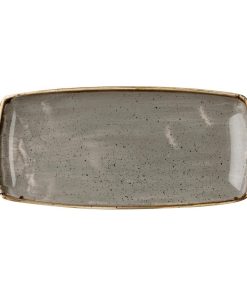 Churchill Stonecast Rectangular Plate Peppercorn Grey 295 x 150mm (DK562)