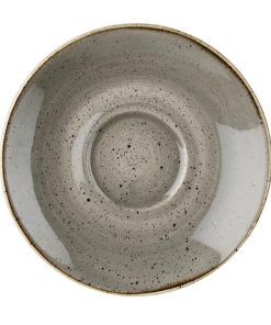 Churchill Stonecast Round Cappuccino Saucers Peppercorn Grey 158mm (DK567)