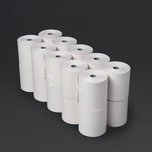 Fiesta Non-Thermal 2ply White and Pink Till Roll 76 x 71mm (Pack of 20) (DK595)