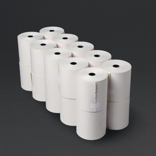 Fiesta Non-Thermal 2ply White and Yellow Till Roll 76 x 70mm (Pack of 20) (DK596)