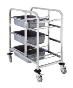 Vogue Stainless Steel Bussing Trolley (DK738)