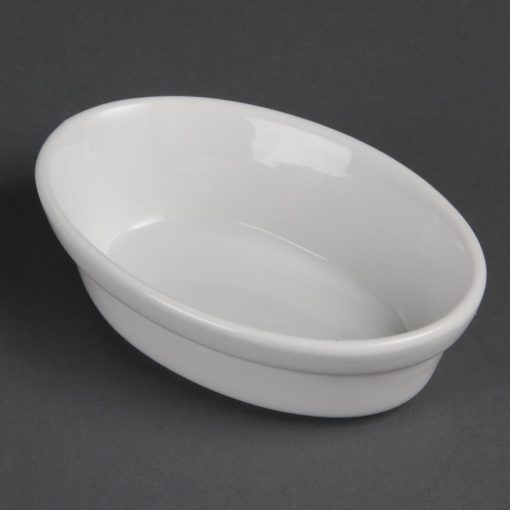 Olympia Whiteware Oval Pie Bowls 145mm (Pack of 6) (DK806)