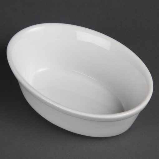 Olympia Whiteware Oval Pie Bowls 161mm (Pack of 6) (DK807)