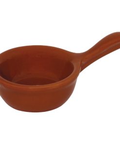 Olympia Mediterranean Pan Shape Miniature Bowls Rustic Brown 115 x 68mm (DK825)