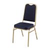 Bolero Square Back Banquet Chairs Blue & Gold (Pack of 4) (DL015)