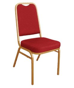 Bolero Square Back Banquet Chairs Red & Gold (Pack of 4) (DL016)