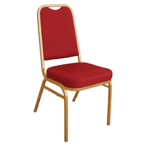 Bolero Square Back Banquet Chairs Red & Gold (Pack of 4) (DL016)