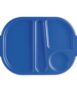 Kristallon Small Polycarbonate Compartment Food Trays Blue 322mm (DL129)