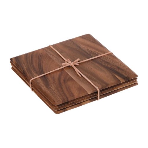 Square Acacia Table Mat (Pack of 4) (DL134)