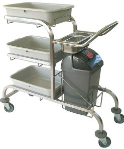 Craven 3 Tier Epoxy Coated Bussing Trolley (DL454)