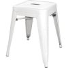 Bolero Bistro Steel Low Stool White (Pack of 4) (DL869)