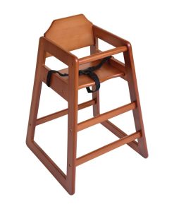 Bolero Wooden Highchair Dark Wood Finish (DL901)