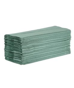 Jantex Z Fold Paper Hand Towels Green 1-Ply 250 Sheets (Pack of 12) (DL923)