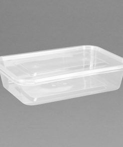Fiesta Plastic Microwavable Containers With Lid Small 500ml (Pack of 250) (DM181)