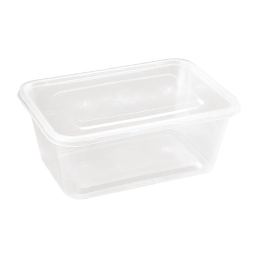Fiesta Plastic Microwavable Containers With Lid Large 1000ml (Pack of 250) (DM183)