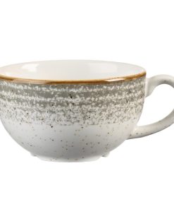 Churchill Studio Prints Homespun Stone Grey Cappuccino Cup 227ml 8oz (DM424)