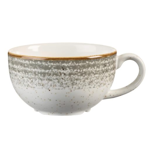 Churchill Studio Prints Homespun Stone Grey Cappuccino Cup 227ml 8oz (DM424)