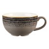 Churchill Studio Prints Homespun Charcoal Black Cappuccino Cup 227ml 8oz (DM431)