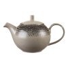 Churchill Studio Prints Homespun Charcoal Black Teapot 426ml (Pack of 4) (DM434)