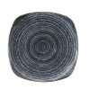 Churchill Studio Prints Homespun Charcoal Black Square Plate 252mm (DM444)