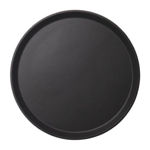 Cambro Camtread Fibreglass Round Non-Slip Tray Black 355mm (DM781)
