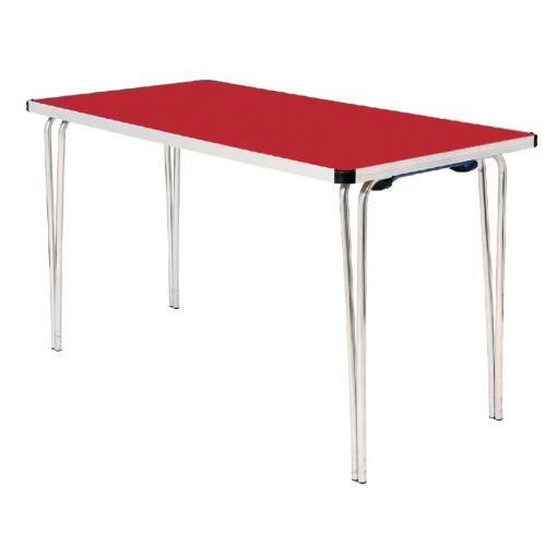 Gopak Contour Folding Table Red 4ft (DM949)