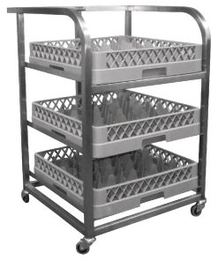 Craven Stainless Steel Glass Tray Trolley (DN596)