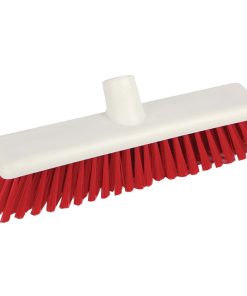 Jantex Hygiene Broom Soft Bristle Red 12in (DN830)