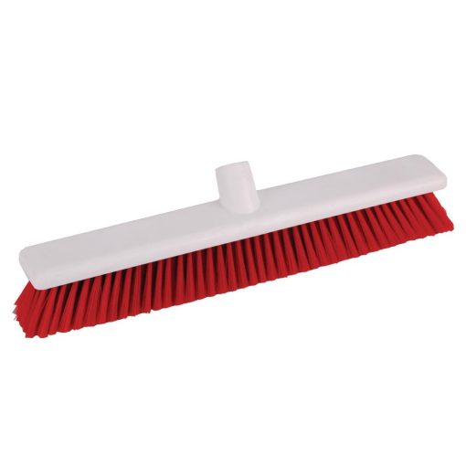Jantex Hygiene Broom Soft Bristle Red 18in (DN833)