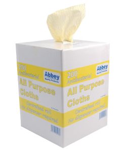 Jantex All-Purpose Antibacterial Cleaning Cloths Yellow (200 Pack) (DN845)