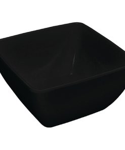 Curved Black Melamine Bowl 11in (DP147)