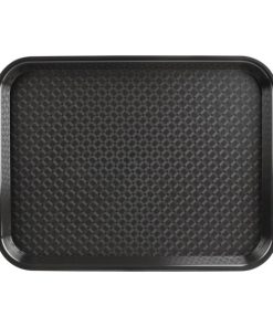 Kristallon Small Polypropylene Fast Food Tray Black 345mm (DP216)