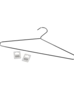 Chrome Plated Steel Hangers with Tags (Pack of 50) (DP918)